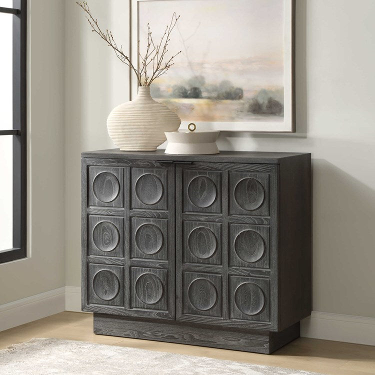 Uttermost Shelby Ebony Elm Wood 2 Door Cabinet - Image 3