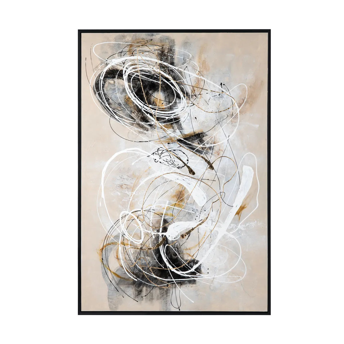 Crestview Collection Golden Chaos Wall Art - Image 2