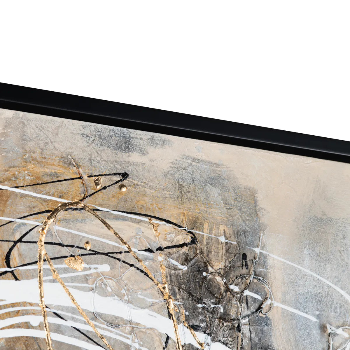 Crestview Collection Golden Chaos Wall Art - Image 3