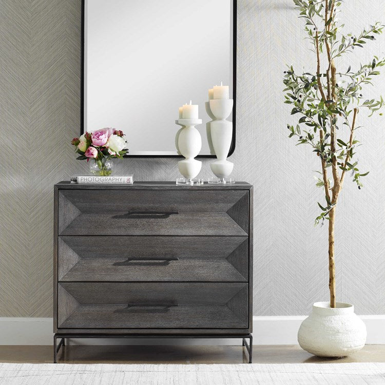 Uttermost Knox Acacia Walnut Stain With Light Gray Glaze Chest - Image 1