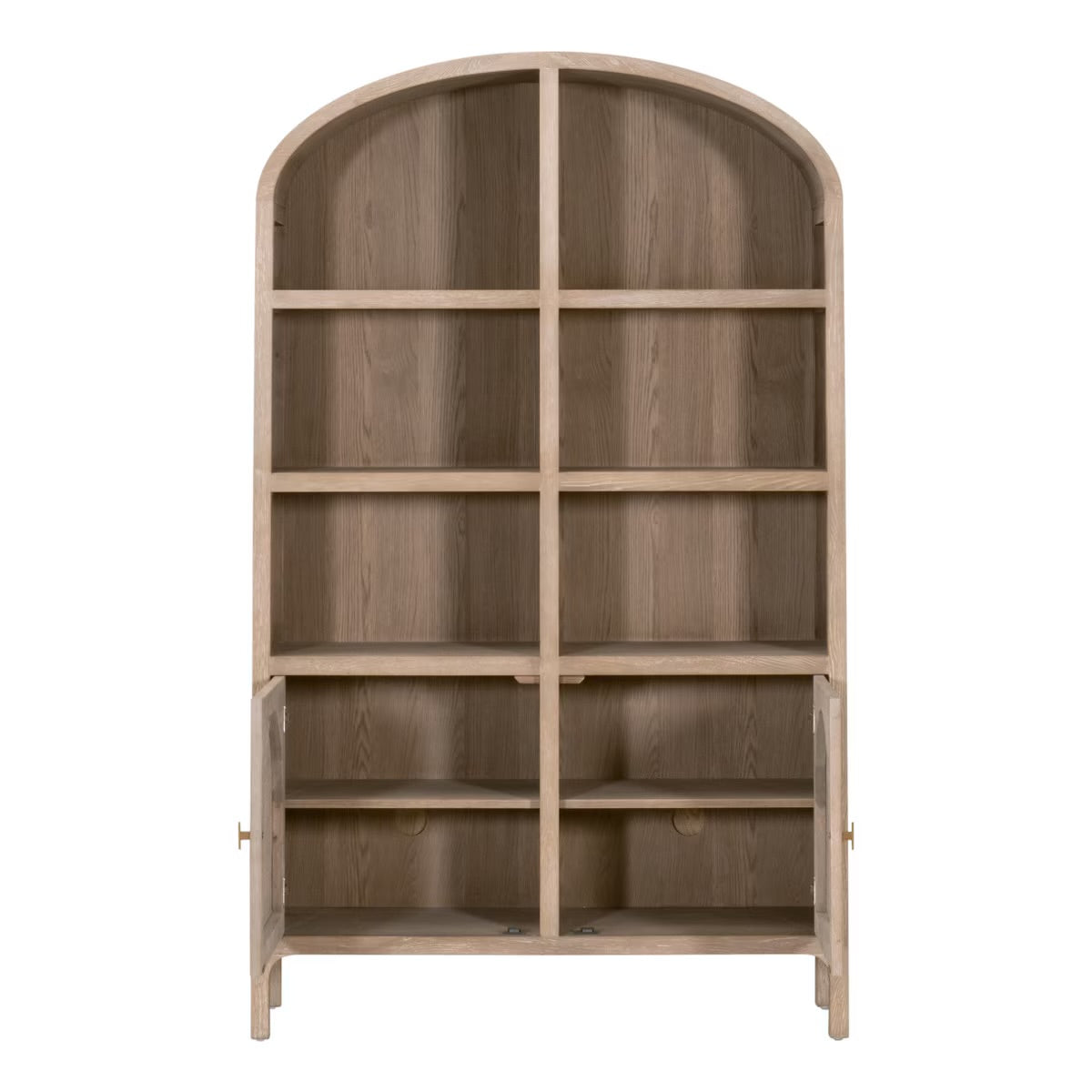Essentials For Living Cane Storage Smoke Gray Oak And Smoke Gray Cane Bookcase - Image 2