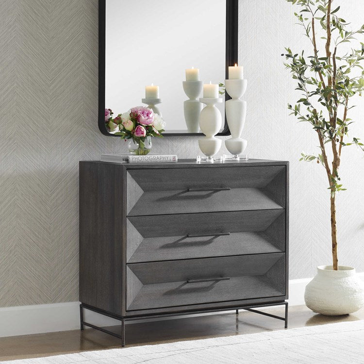 Uttermost Knox Acacia Walnut Stain With Light Gray Glaze Chest - Image 3