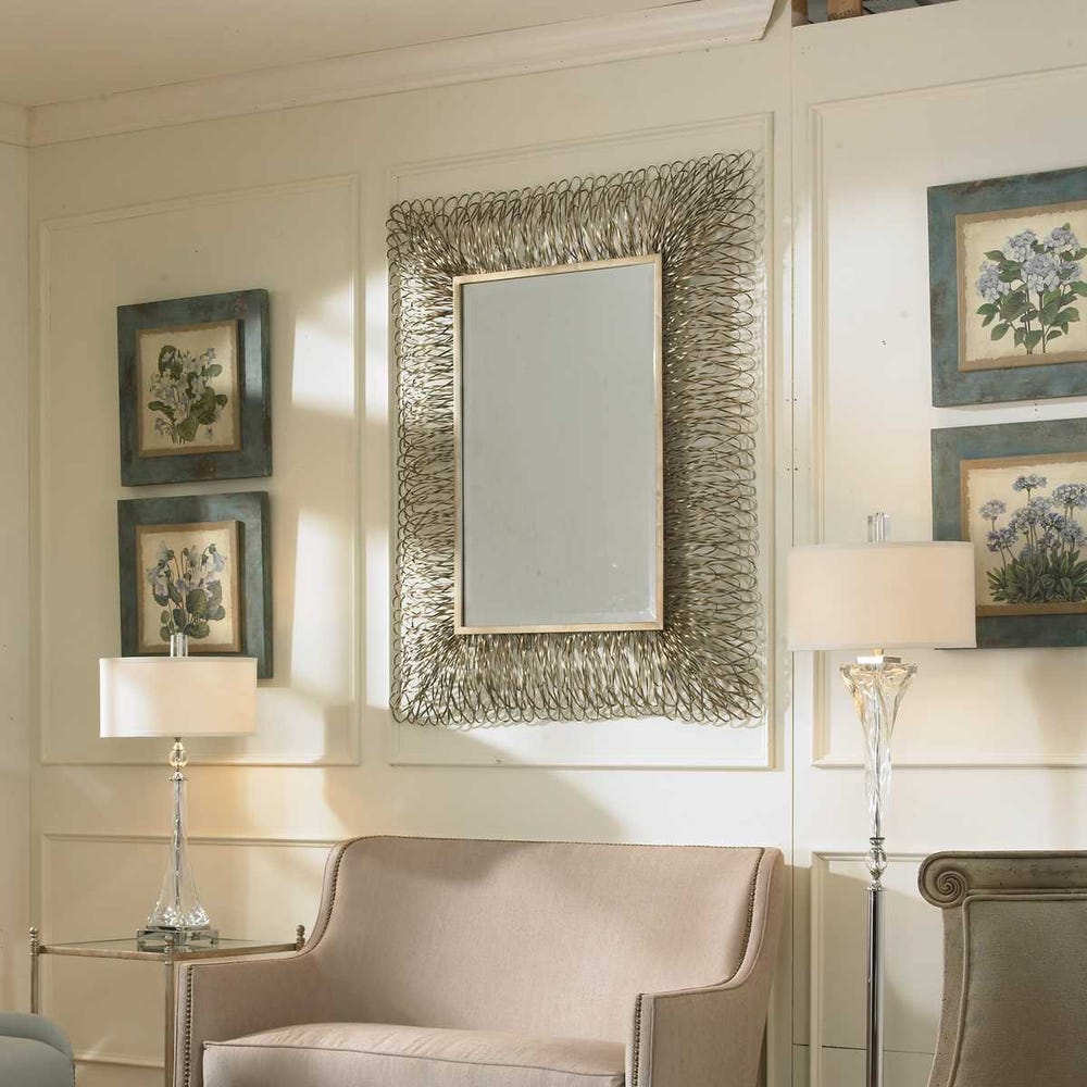 Uttermost Corbis Silver And Champagne Highlight Mirror - Image 1