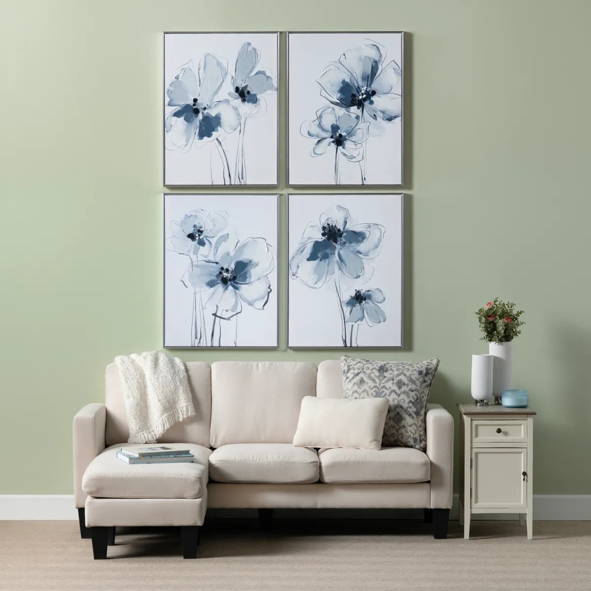 Crestview Collection Sultry Florals Wall Art ~ Set Of 4 - Image 1