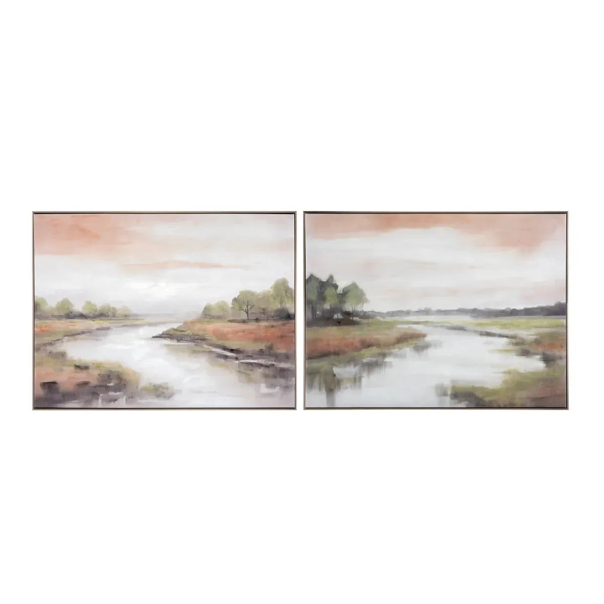 Crestview Collection Rivers A Flowing Hand Finished Wall Art ~ Set Of 2 - Image 2