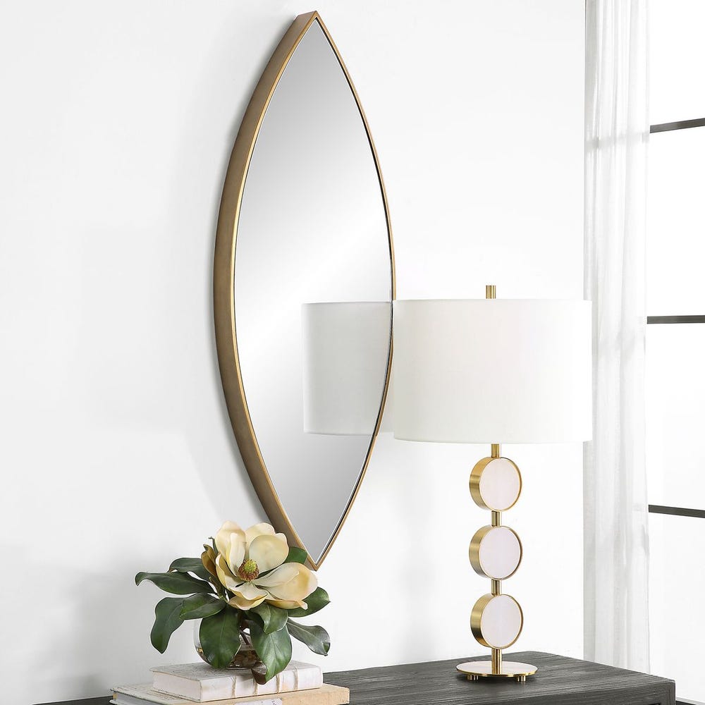 Uttermost Ellipse Antique Golden Bronze Mirror - Image 2