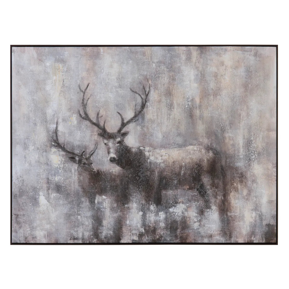 Crestview Collection Antlers Up Canvas Wall Art - Image 1