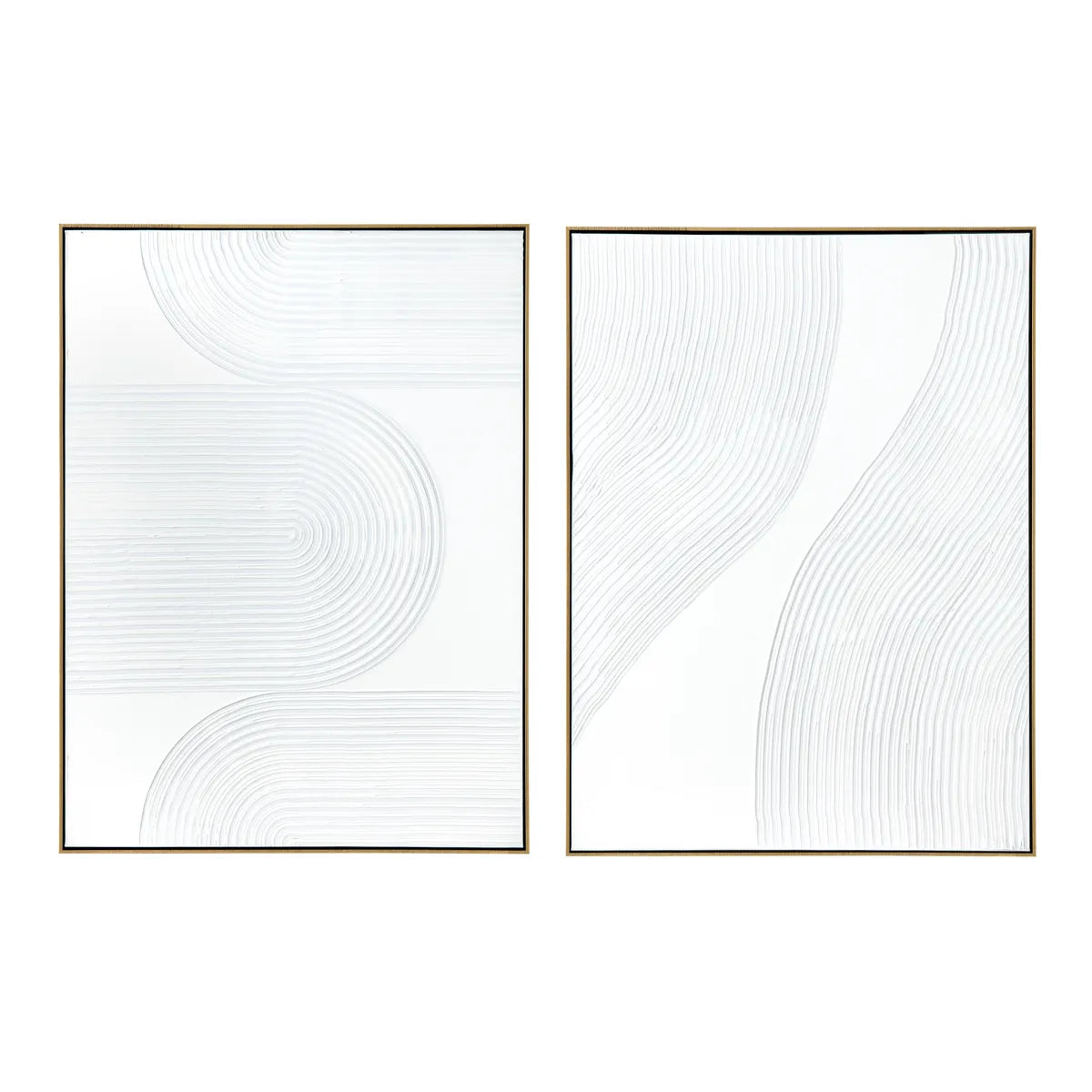 Crestview Collection White Ways Wall Art ~ Set Of 2 - Image 3