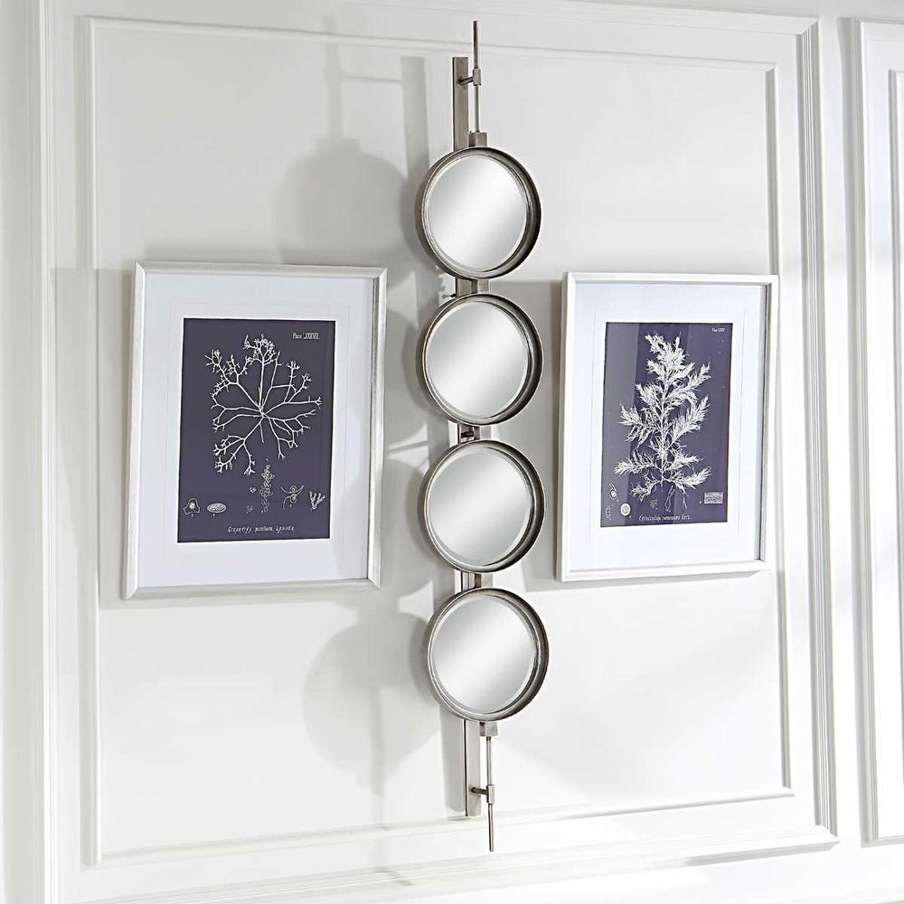 Uttermost Button Silver Leaf Mirror - Image 2