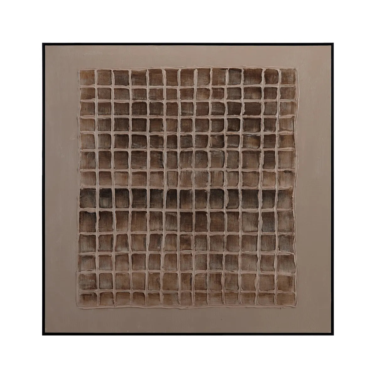 Crestview Collection Campbell Hand Painted Brown Wall Art - Image 1