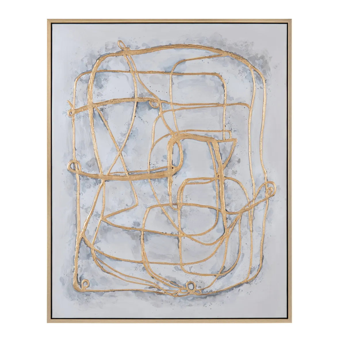 Crestview Collection Gilded Lines Gold Wall Art - Image 2