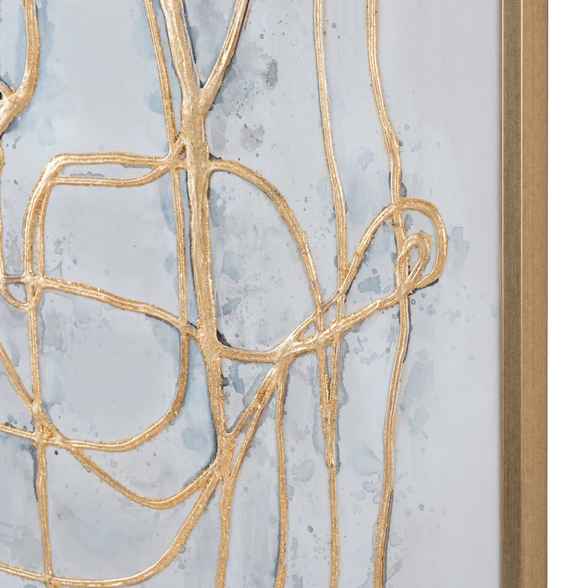 Crestview Collection Gilded Lines Gold Wall Art - Image 3