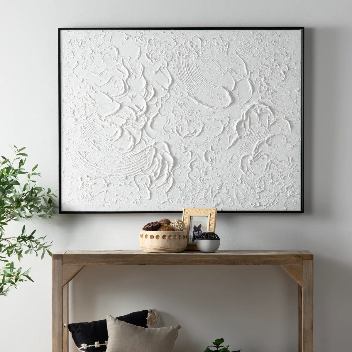 Crestview Collection Ghesso Hand Finished Wall Art - Image 1