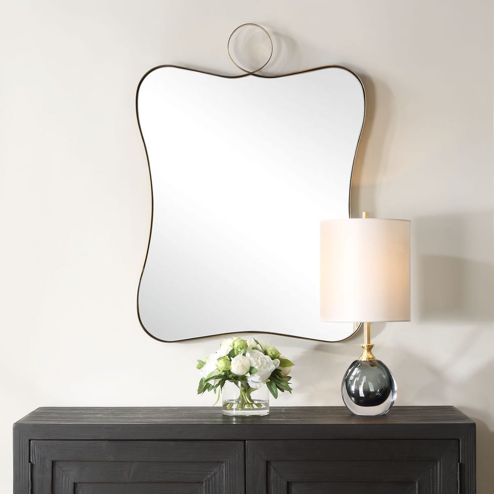 Uttermost Talia Antique Brass Vanity Mirror - Image 1