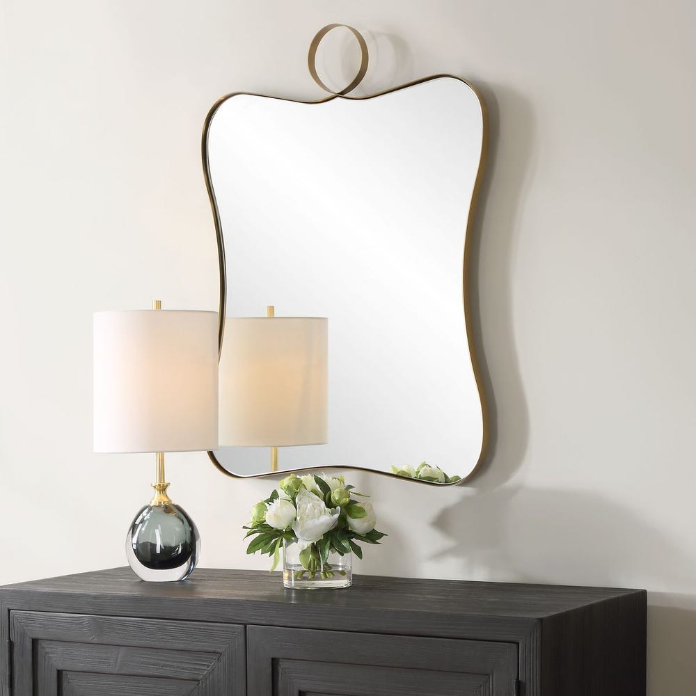 Uttermost Talia Antique Brass Vanity Mirror - Image 2