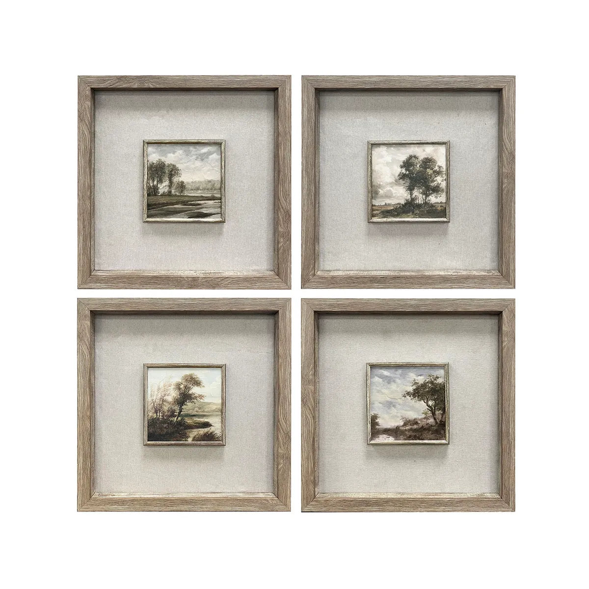 Crestview Collection Barton Hand Painted Canvas Wall Art ~ Set Of 4 - Image 1