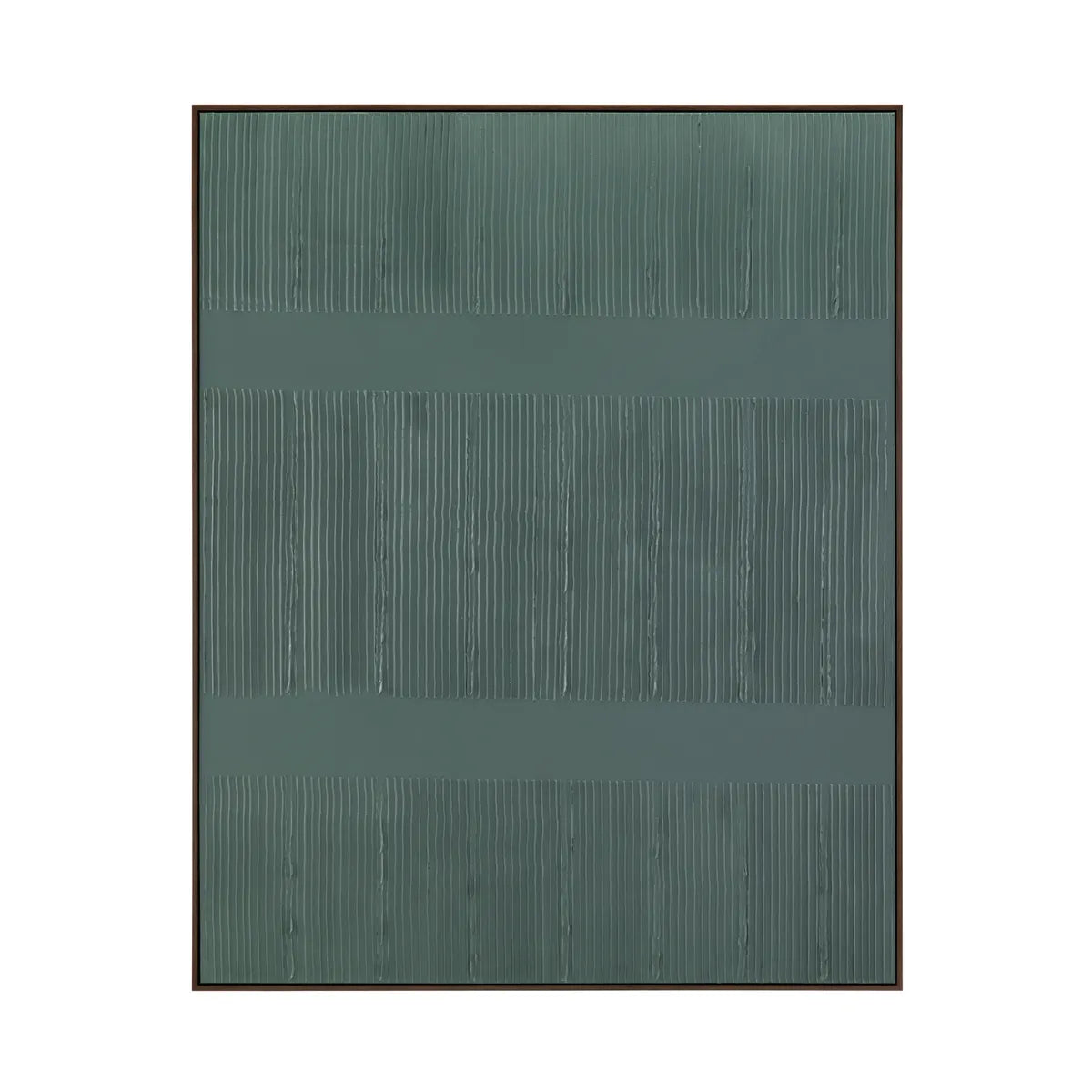 Crestview Collection Foster Hand Painted Green Wall Art - Image 1