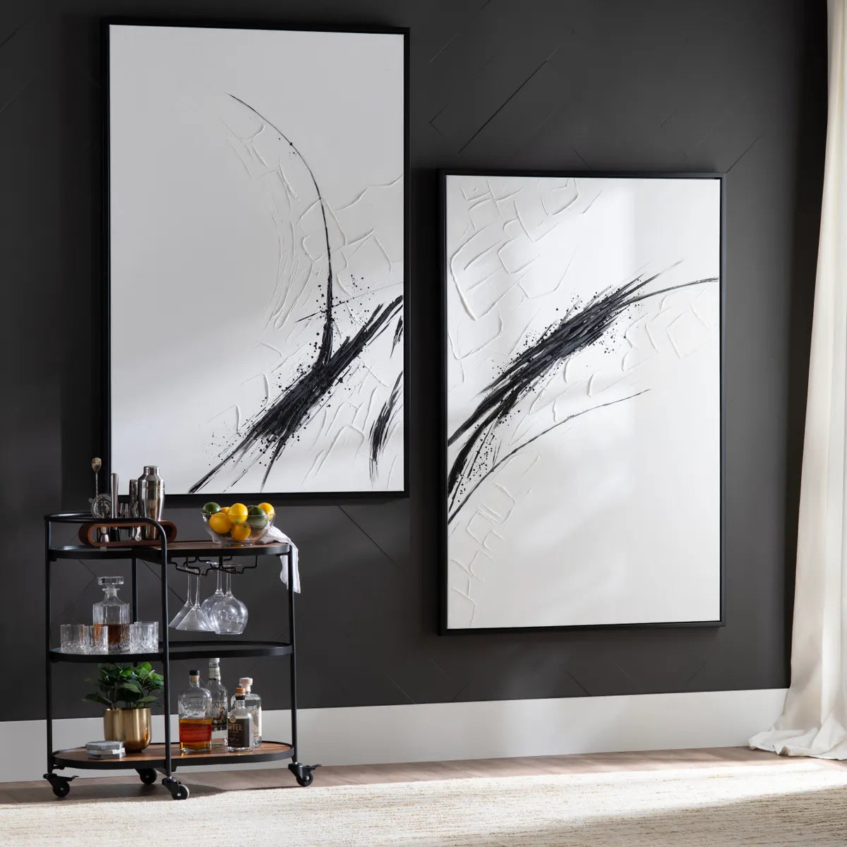 Crestview Collection Ramsey Oversized Canvas Wall Art ~ Set Of 2 - Image 1