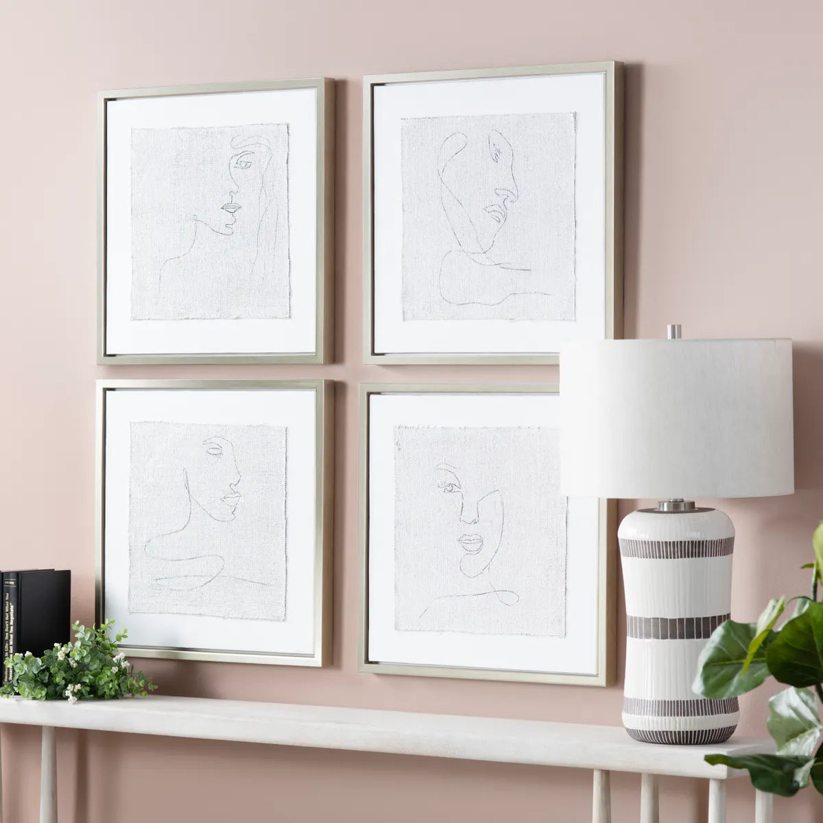 Crestview Collection Silver Expressions Wall Art ~ Set Of 4 - Image 1