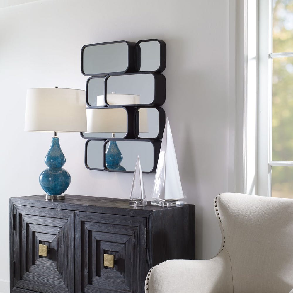 Uttermost Canute Satin Black Mirror - Image 2