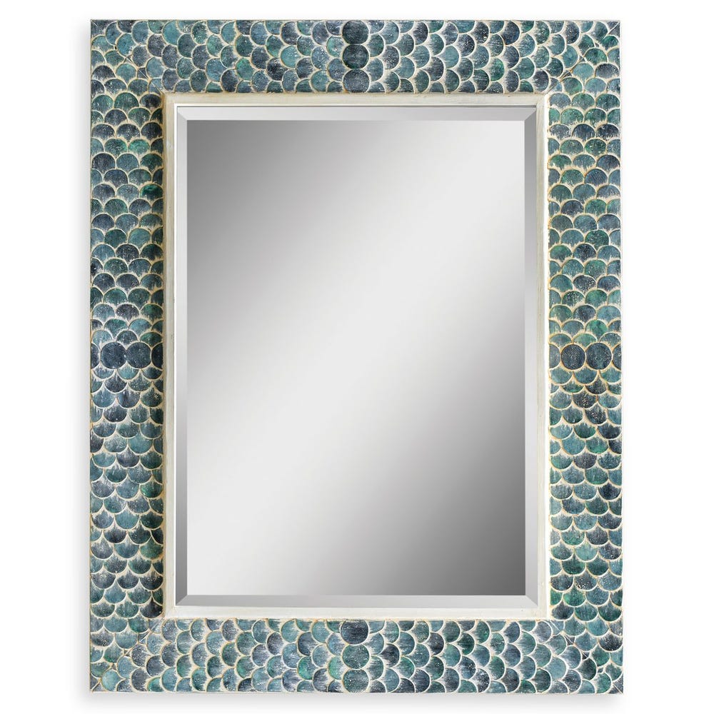 Uttermost Makaria Blue Mermaid Scales Mirror - Image 3