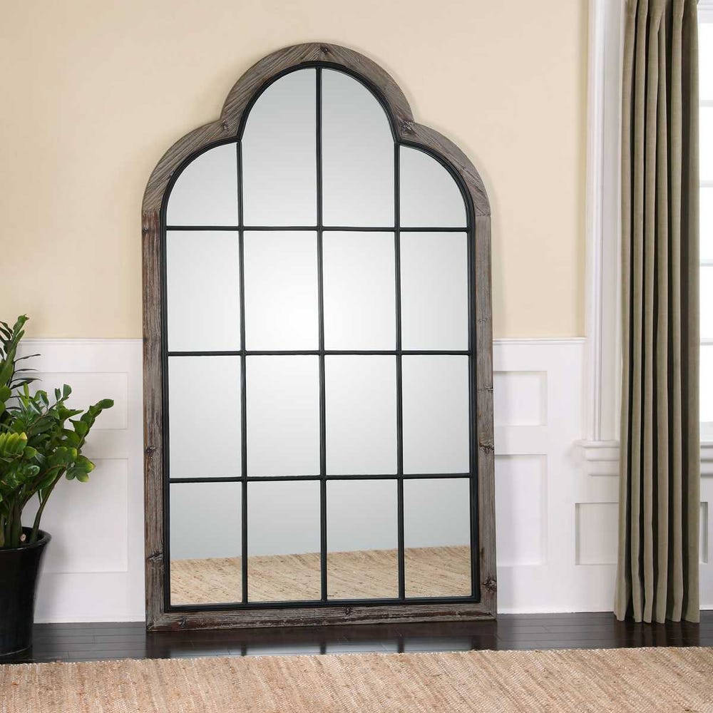 Uttermost Gavorrano Pine Gray Wash Arch Mirror - Image 1