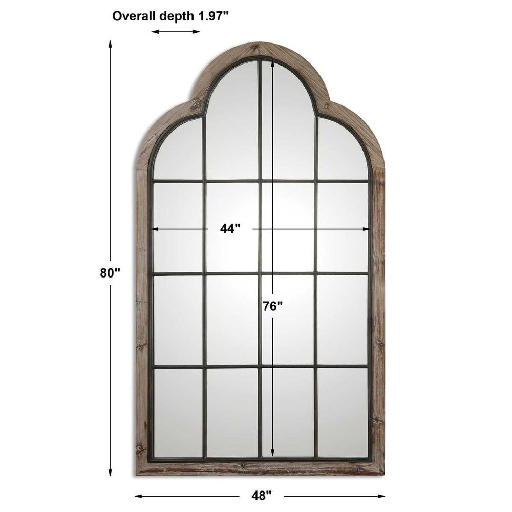 Uttermost Gavorrano Pine Gray Wash Arch Mirror - Image 3