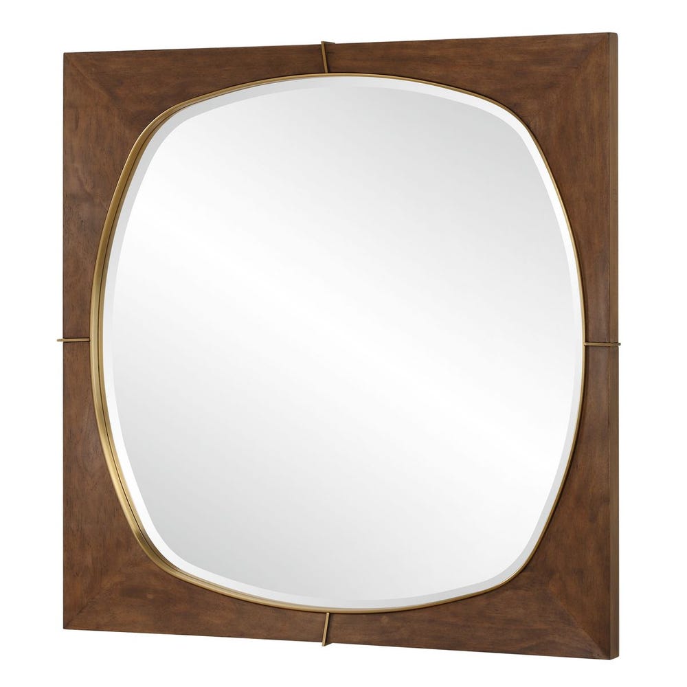 Uttermost Garonne Solid Pine Wood Square Mirror - Image 3