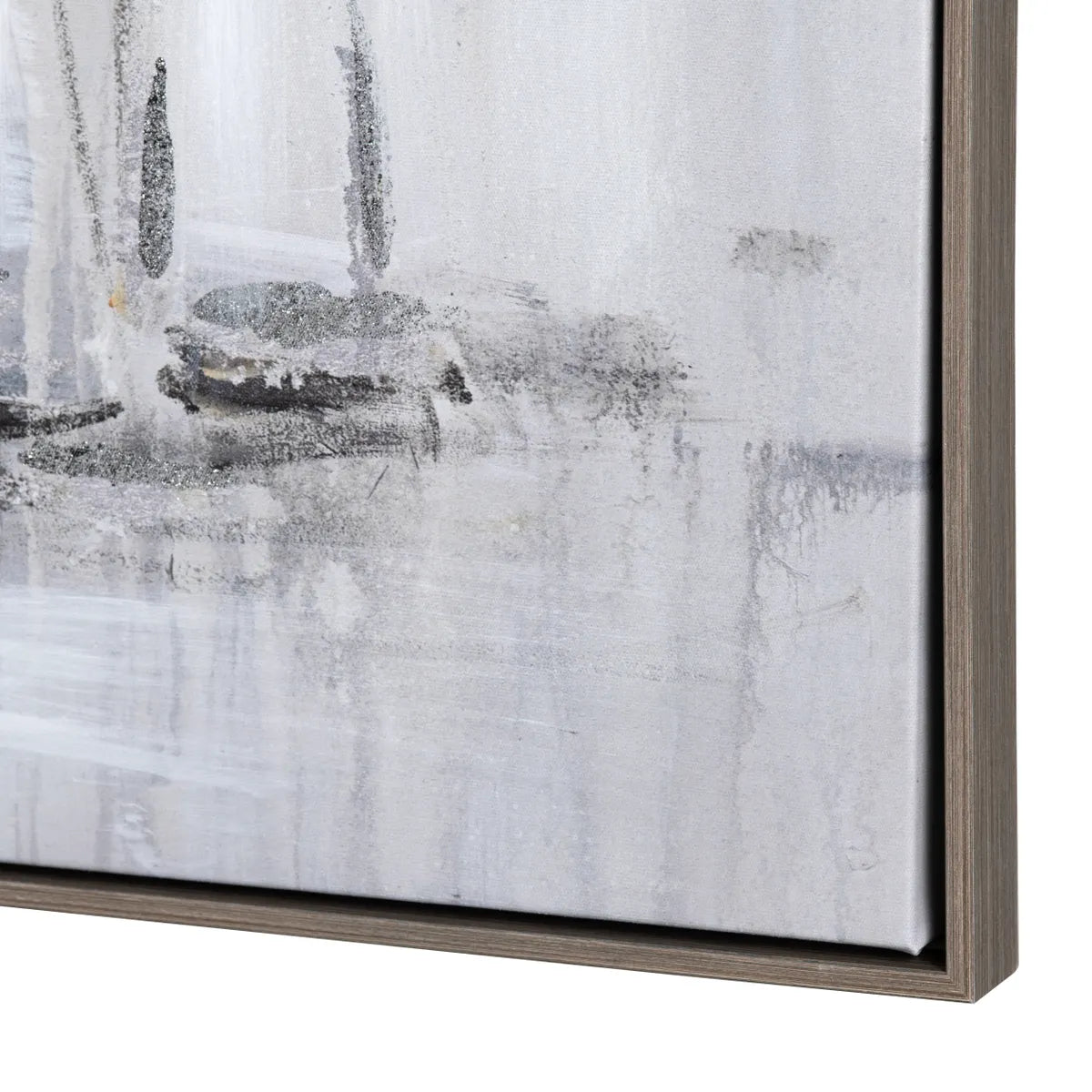 Crestview Collection Sails In The Mist Hand - Painted Canvas Wall Art - Image 2