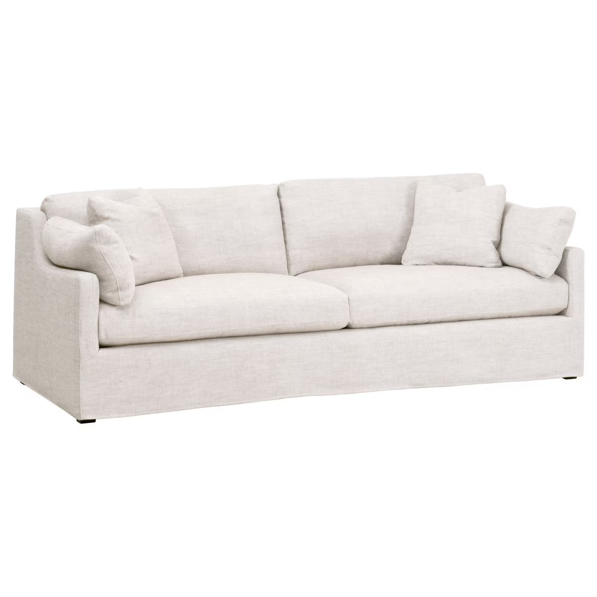 Essentials For Living Lena 95” Slope Arm Slipcovered Sofa ~ Bisque - Image 2