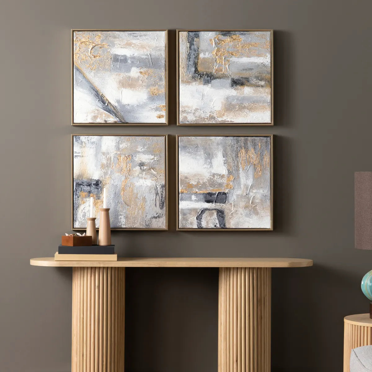 Crestview Collection Dilon Hand Painted Wall Art ~ Set Of 4 - Image 1