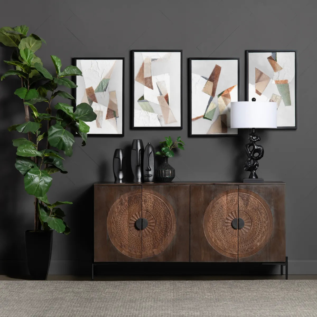 Crestview Collection Origami Hand Finished Wall Art ~ Set Of 4 - Image 1