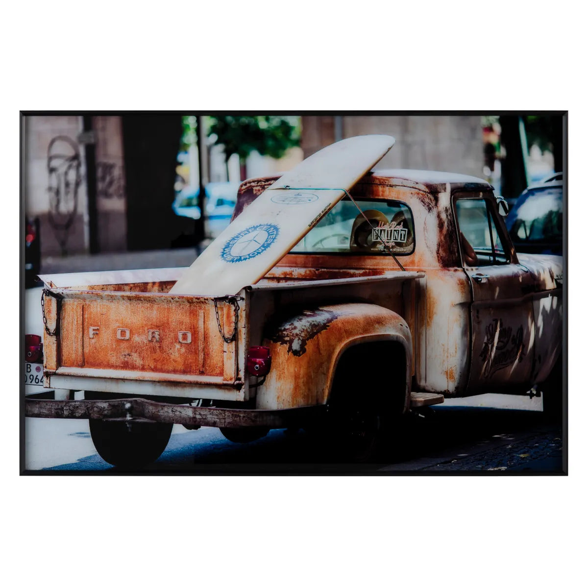 Crestview Collection Surf's Up Old Ford Truck Wall Art - Image 1