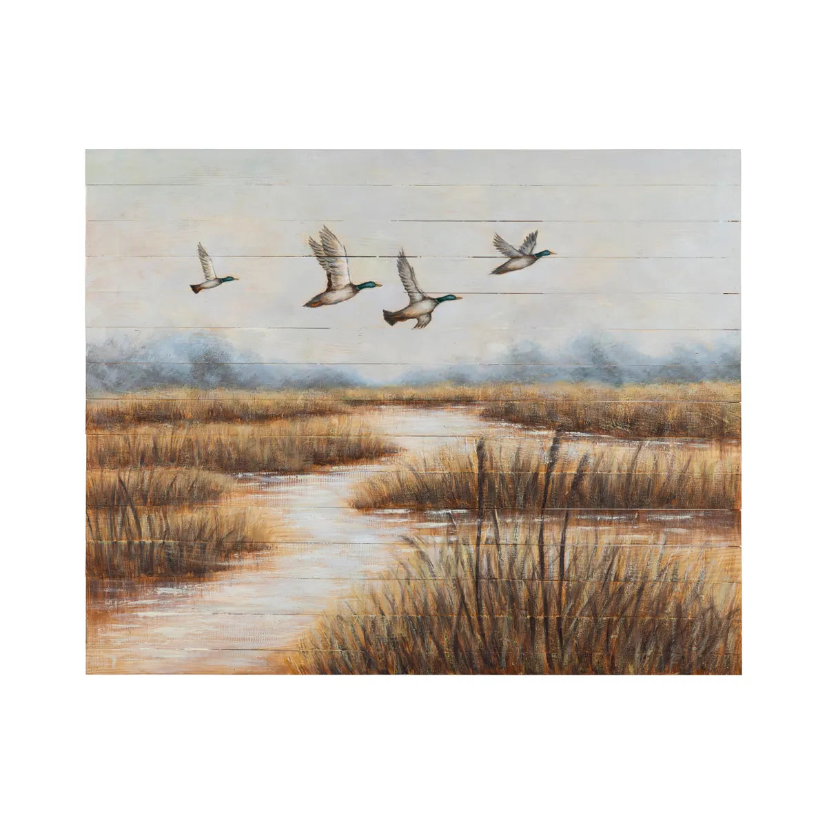 Crestview Collection In Flight Slat- Style Canvas Wall Art - Image 1