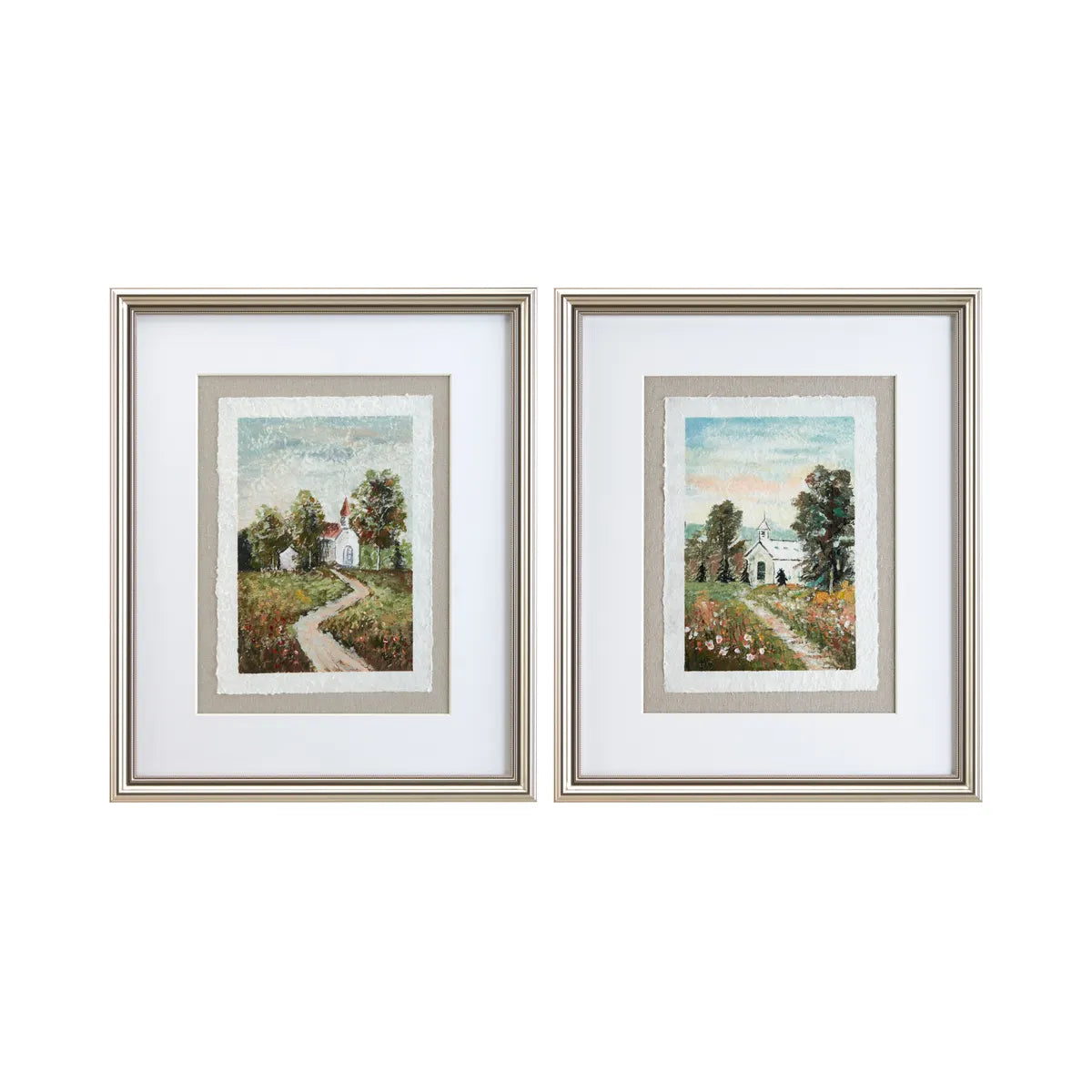 Crestview Collection Camille Hand Painted Wall Art ~ Set Of 2 - Image 1