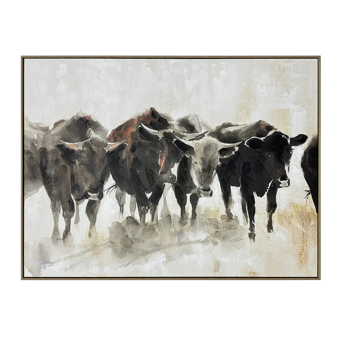 Crestview Collection Bull- Dozers Hand Painted Wall Art - Image 1
