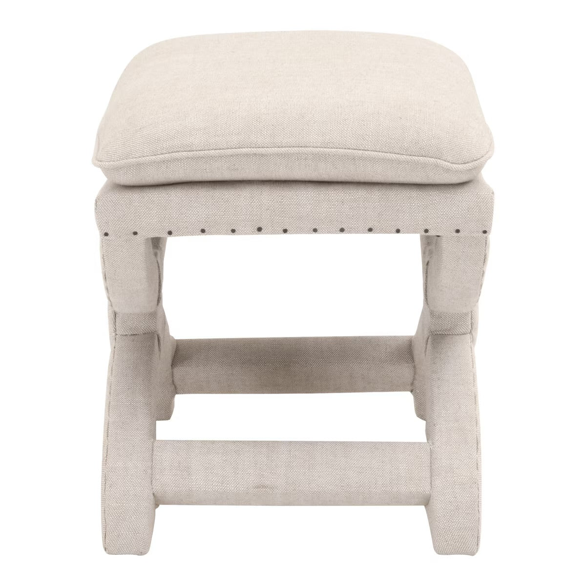 Essentials For Living Gaston Ottoman ~ Performance Bisque French Linen - Image 3