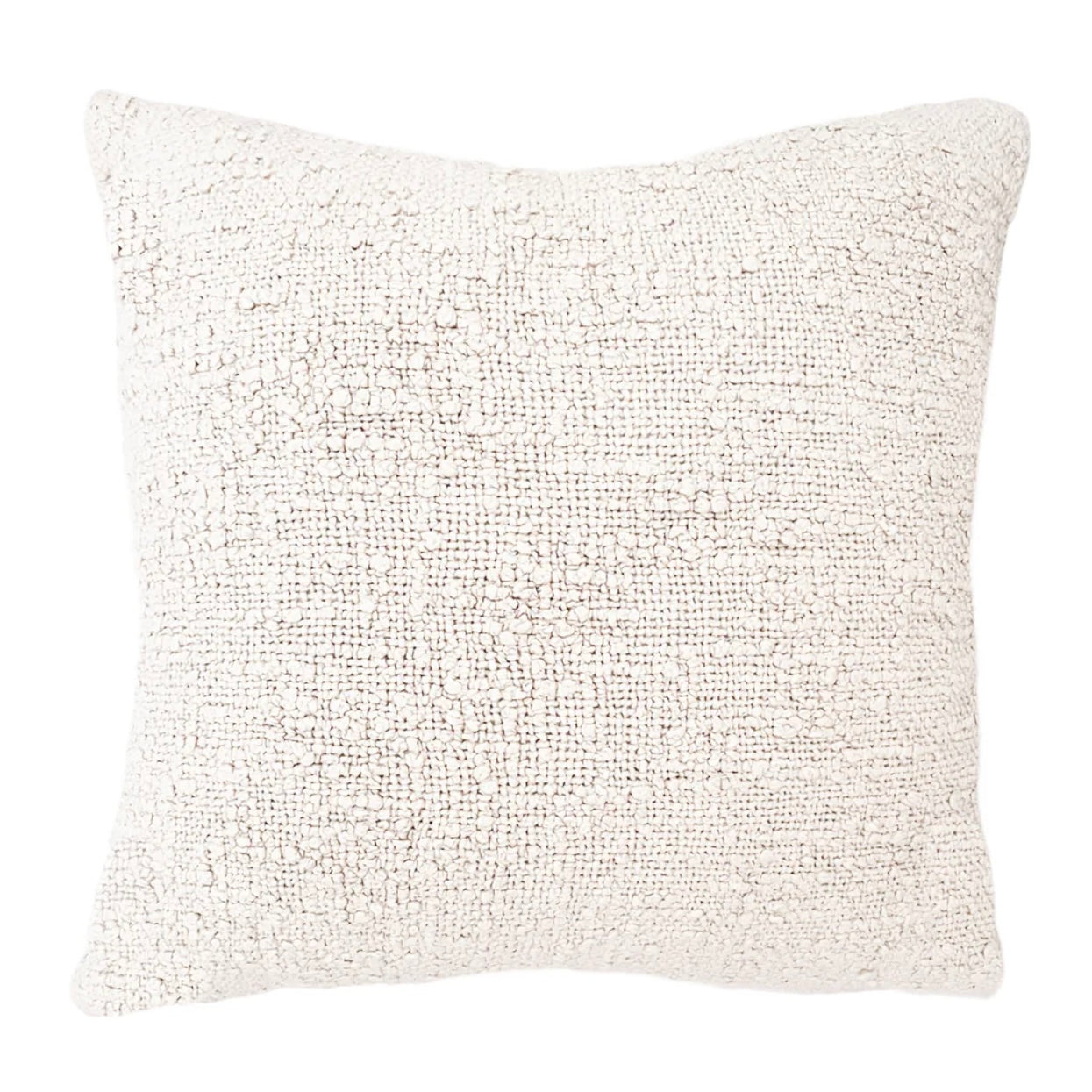 Anaya Home Cozy Cotton White Boucle Euro Pillow 26x26 With Down Insert ~ DREAMY BEDDING SALE ~ Limited Quantity - Image 1
