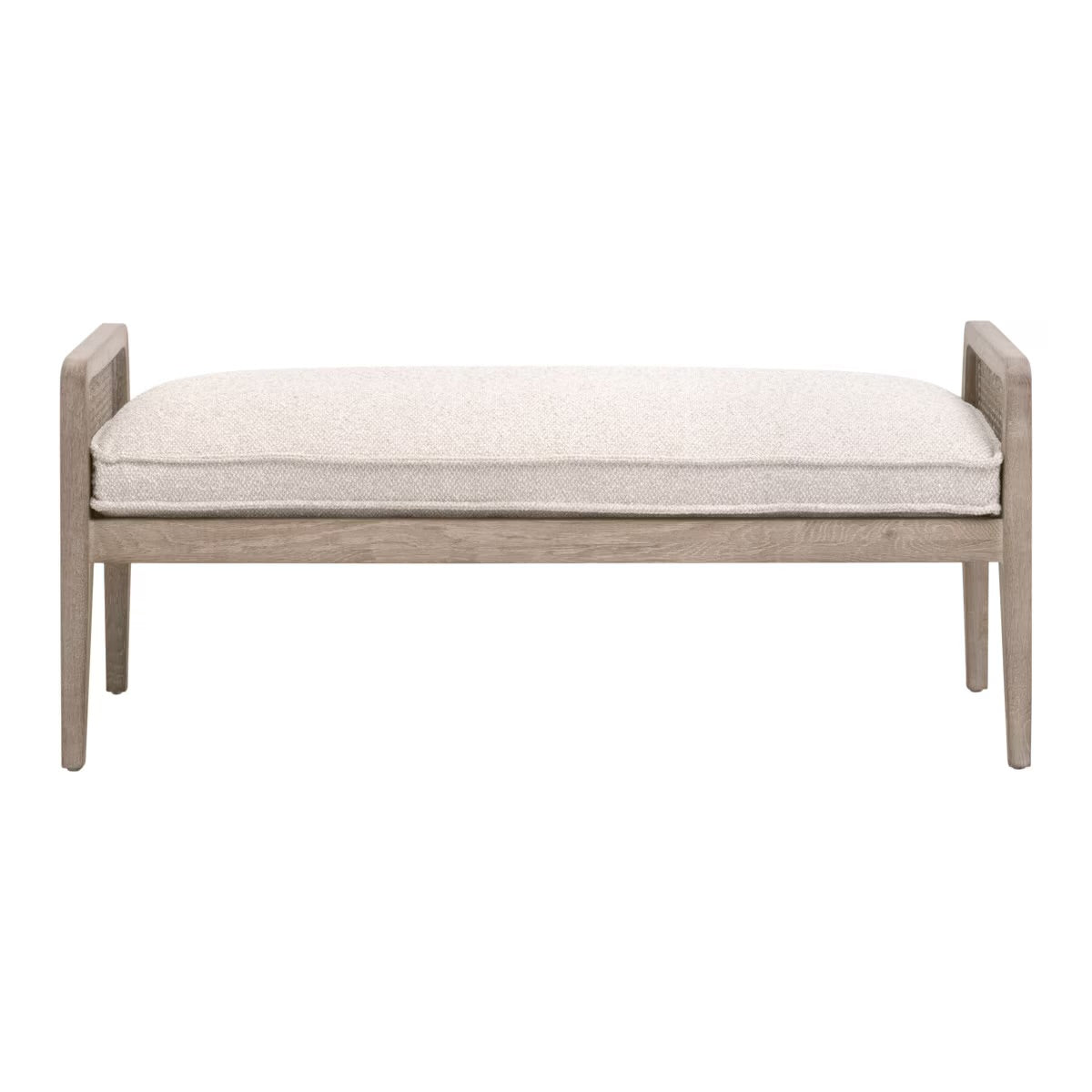 Essentials For Living Leone Bench ~ LiveSmart Gellar-Linen With Natural Gray Oak - Image 1