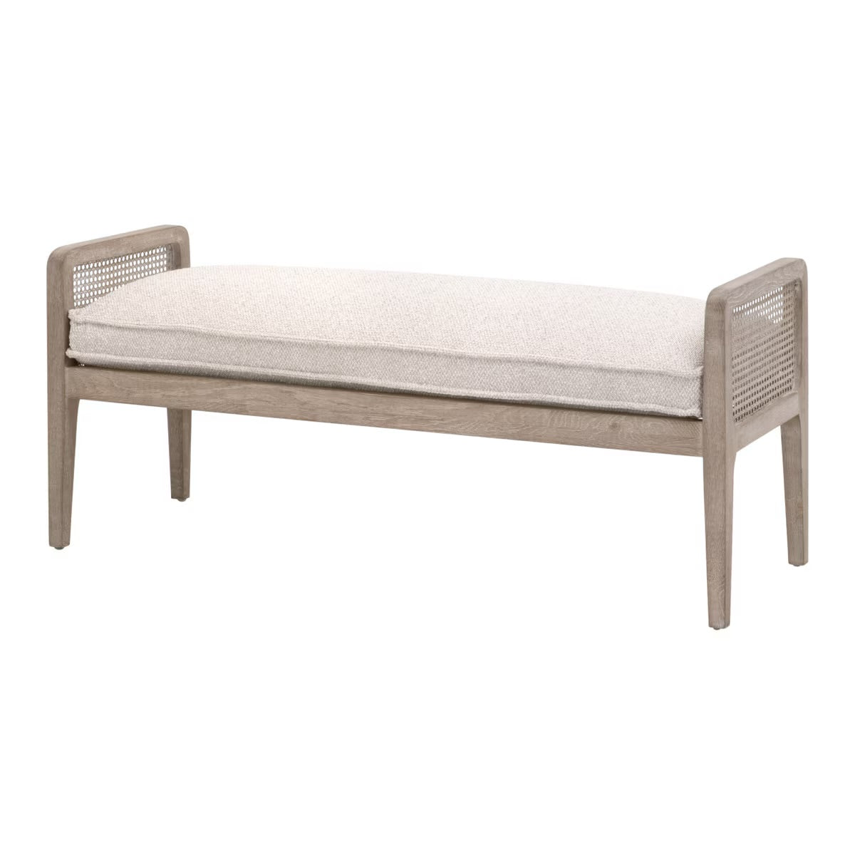 Essentials For Living Leone Bench ~ LiveSmart Gellar-Linen With Natural Gray Oak - Image 2