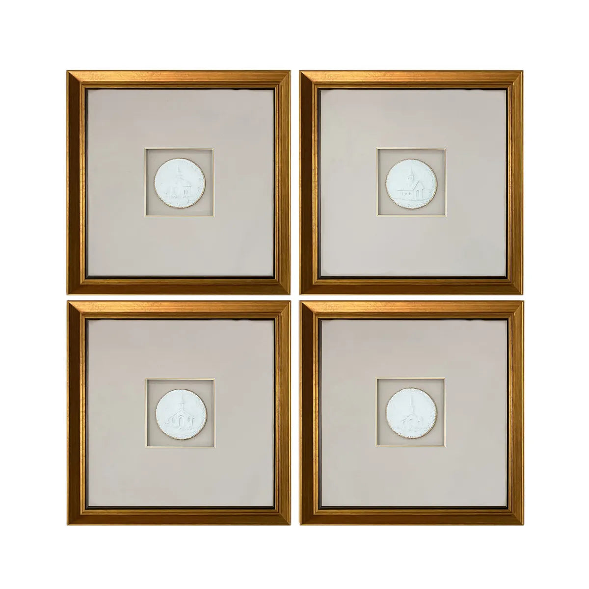 Crestview Collection Hastings Hand Painted Wall Art ~ Set Of 4 - Image 1