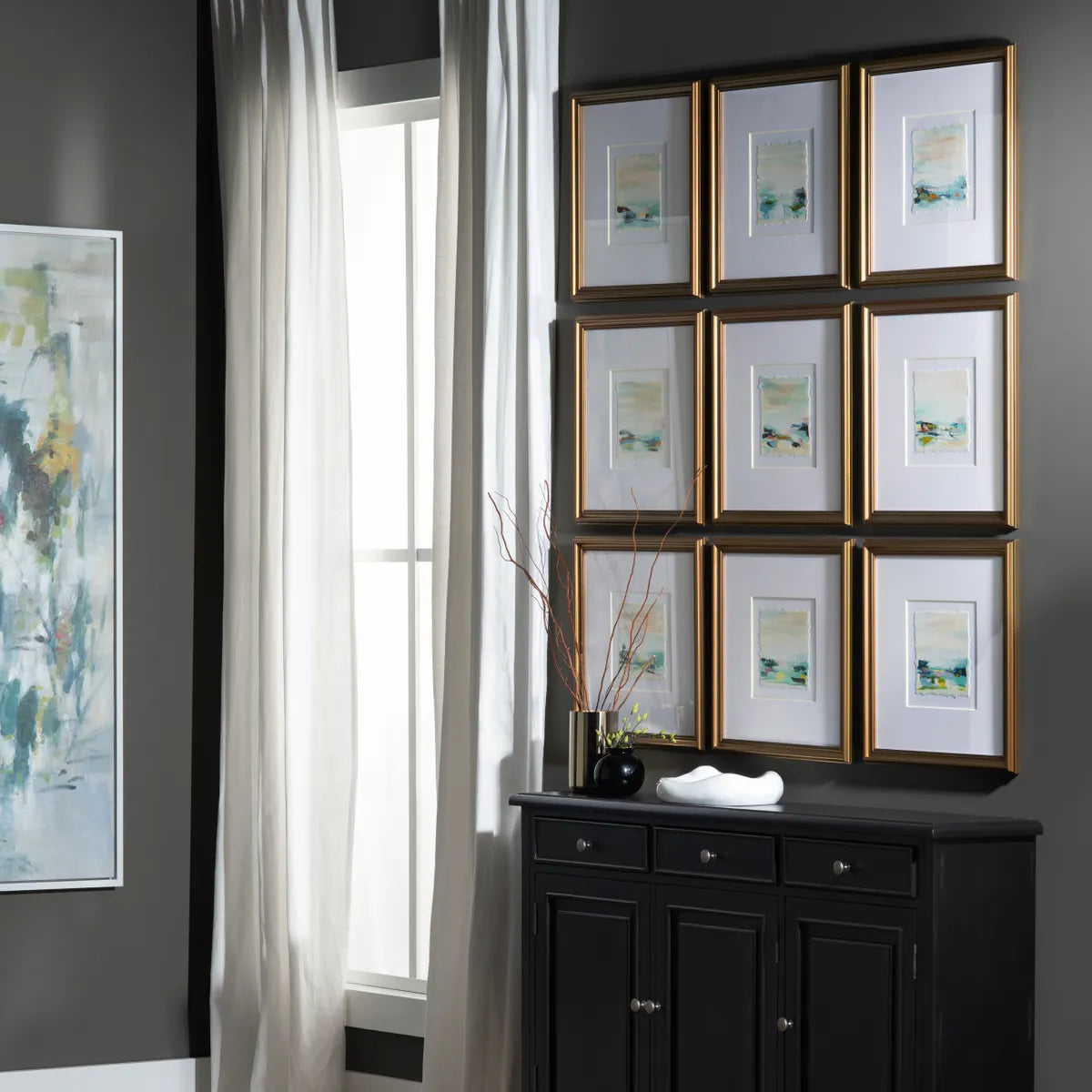 Crestview Collection Mad For Color Wall Art ~ Set Of 9 - Image 1