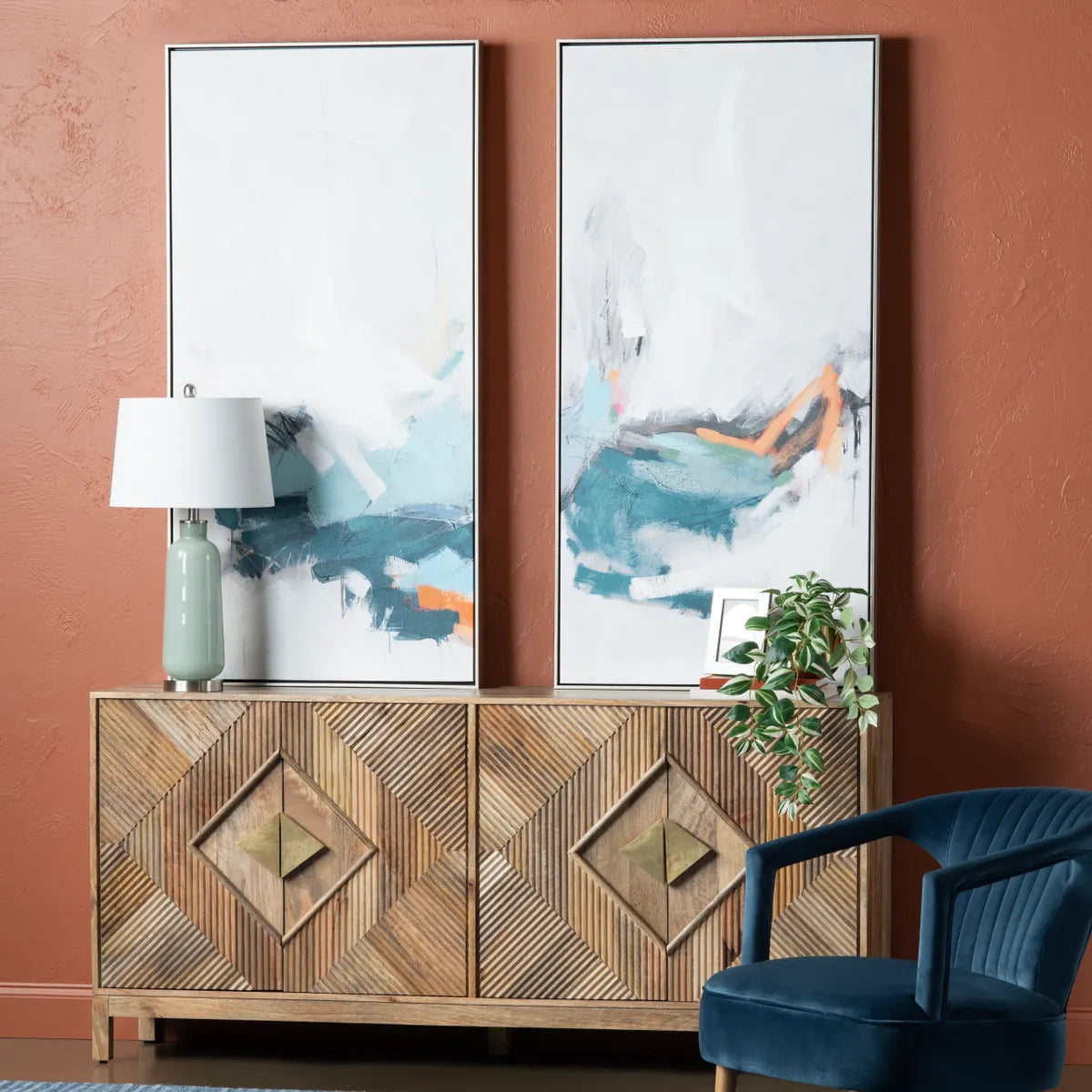 Crestview Collection Color Crush Wall Art ~ Set Of 3 - Image 2