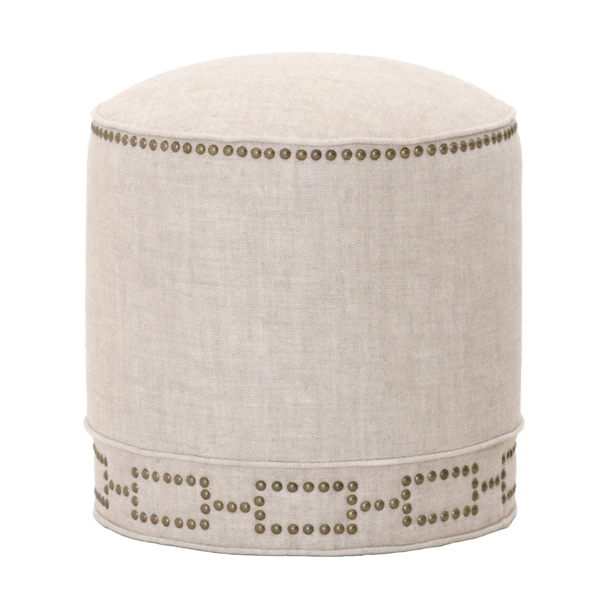 Essentials For Living Marlow Ottoman ~ Performance Bisque French Linen - Image 2