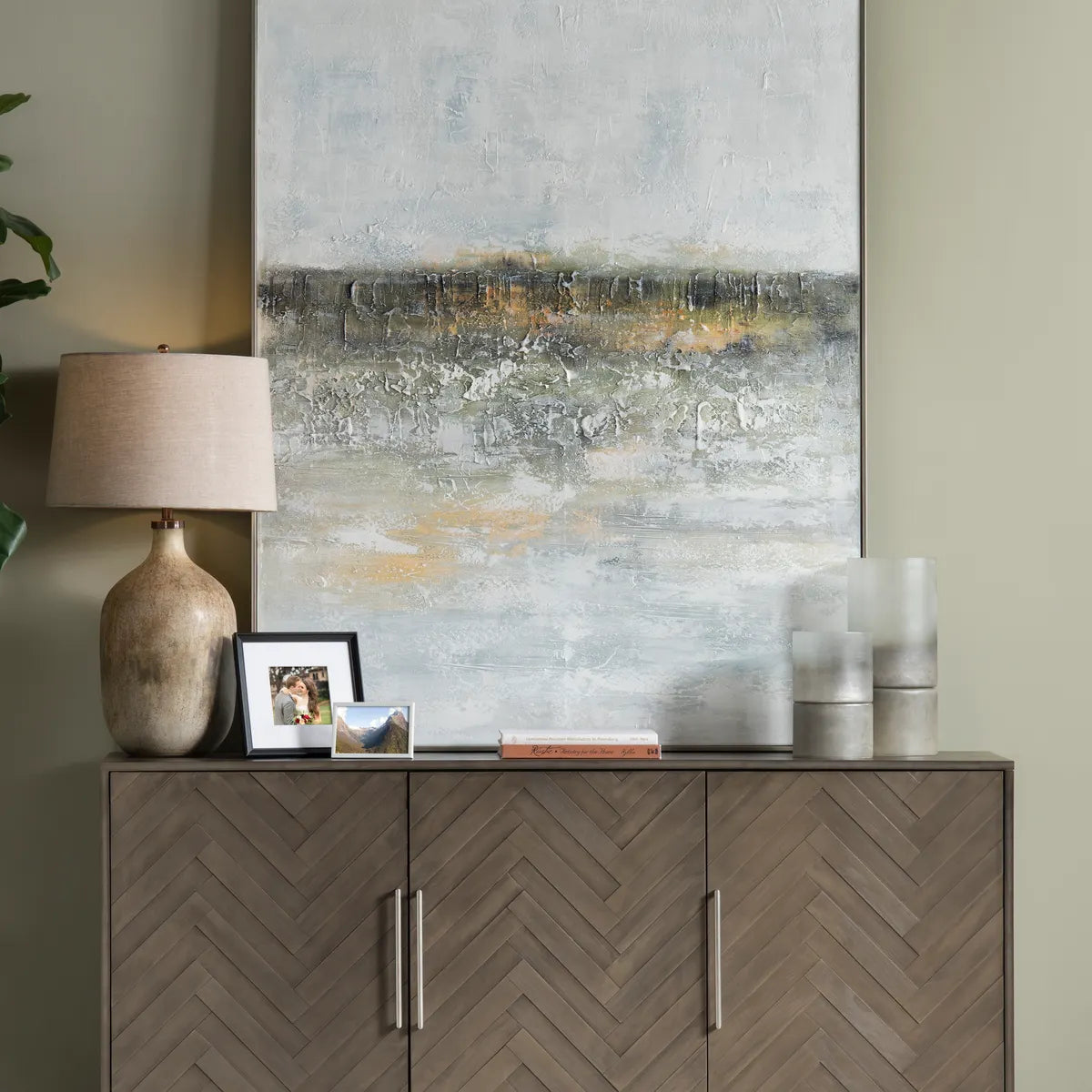 Crestview Collection Canyon Hand Painted Canvas Wall Art - Image 1
