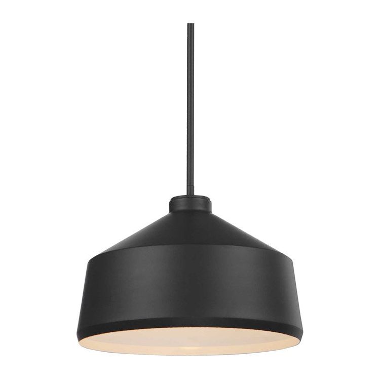 Uttermost Holgate Matte Black Metal Shade Pendant Light - Image 2