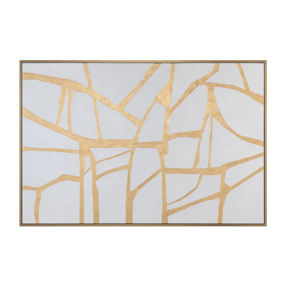 Crestview Collection Gold Lines Oversized Canvas Wall Art - Image 2