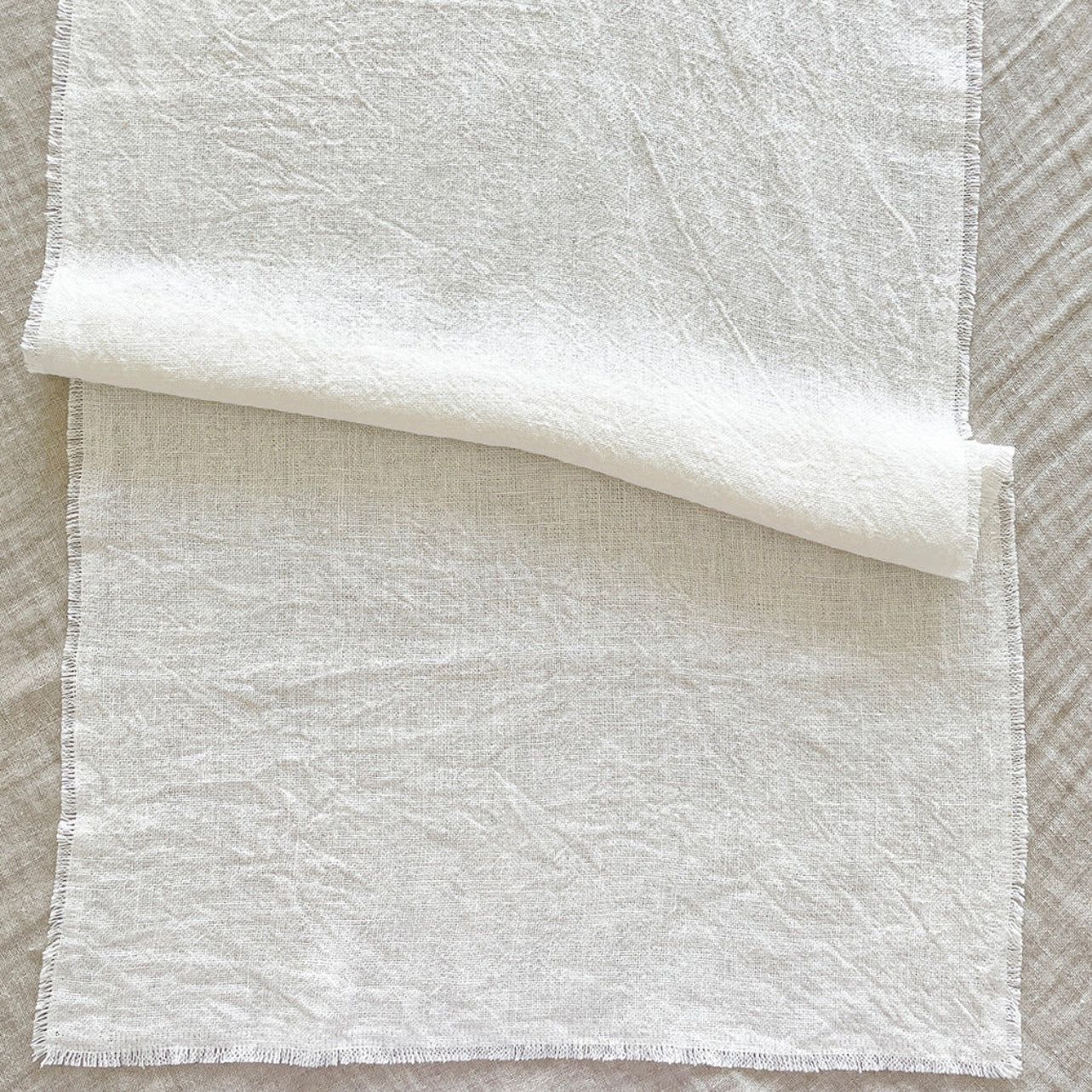 Anaya Home So Soft Linen White Table Runner ~ DREAMY BEDDING SALE ~ Limited Quantity - Image 3