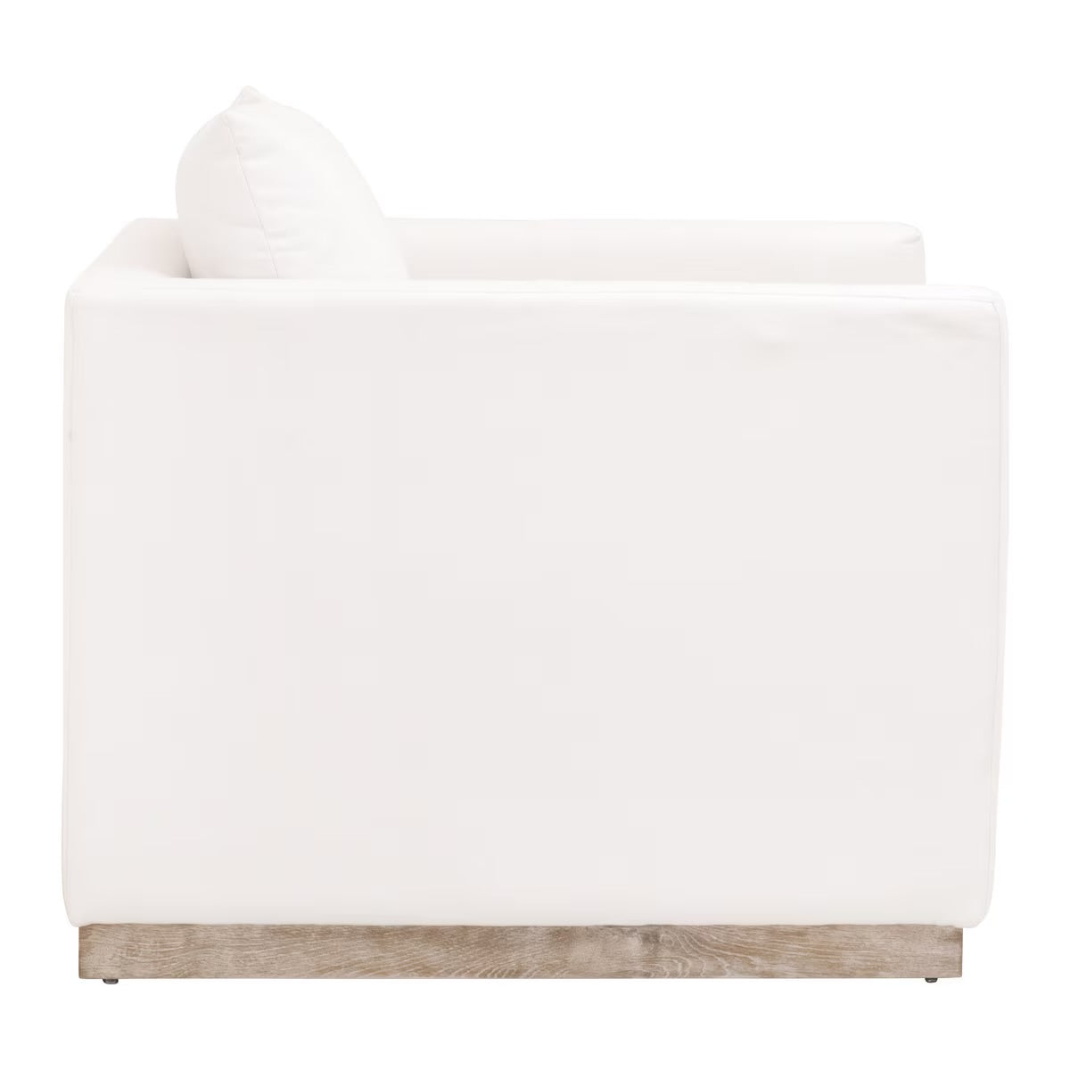 Essentials For Living Siena Plinth Base Sofa Chair ~ LiveSmart Machale-Ivory With Natural Gray Oak - Image 3