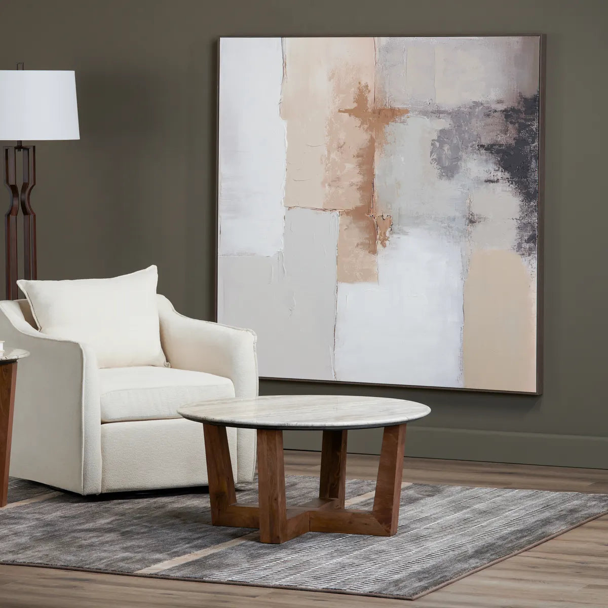 Crestview Collection Giles Hand Painted Canvas Wall Art - Image 1
